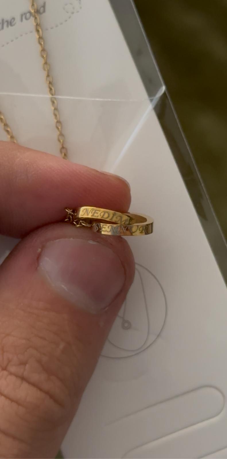 14 AYAR ALTIN KAPLAMA ÇİFT KALP KOLYE