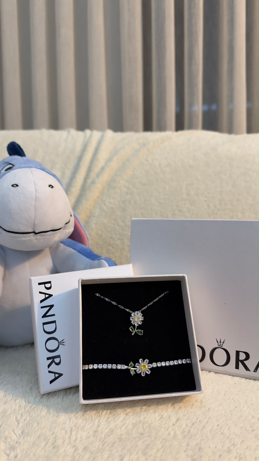 ( Papatya Notlu ) Özel Pandora Kutusunda Papatya Kolye